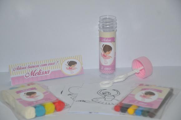 Kit Massinha, Giz de Cera e Bolinha de Sabão Bailarina