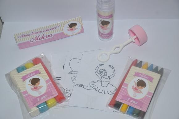 Kit Massinha, Giz de Cera e Bolinha de Sabão Bailarina