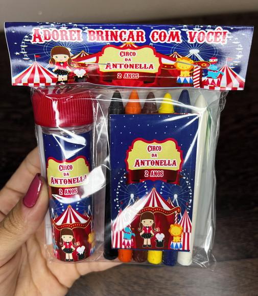 Kit Massinha, Giz de Cera e Bolinha de Sabão Circo