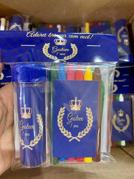 Kit Massinha, Giz de Cera e Bolinha de Sabão Coroa Realeza