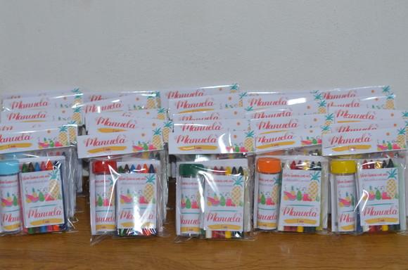 Kit Massinha, Giz de Cera e Bolinha de Sabão Frutas