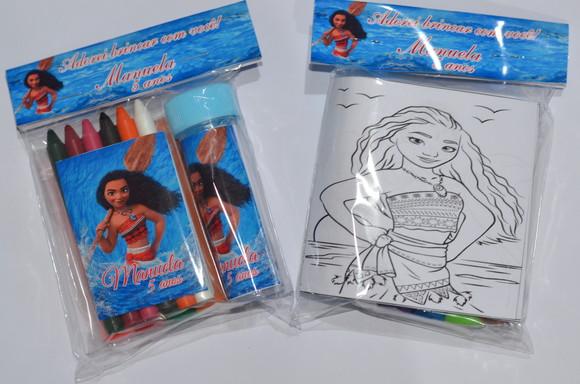 Kit Massinha, Giz de Cera e Bolinha de Sabão Moana