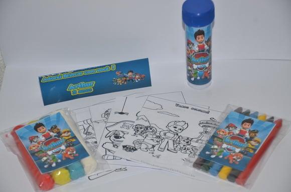 Kit Massinha, Giz de Cera e Bolinha de Sabão Patrulha Canina