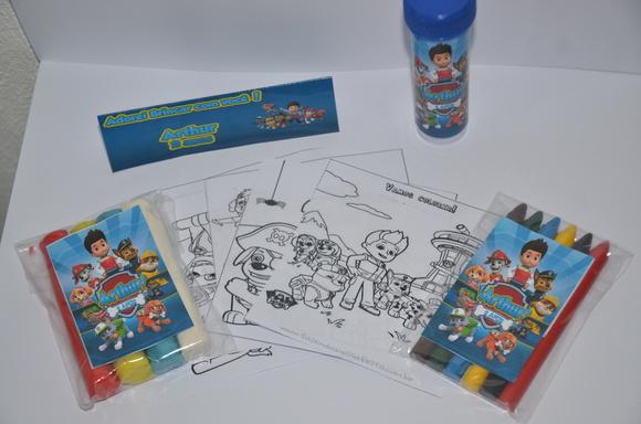 Kit Massinha, Giz de Cera e Bolinha de Sabão Patrulha Canina