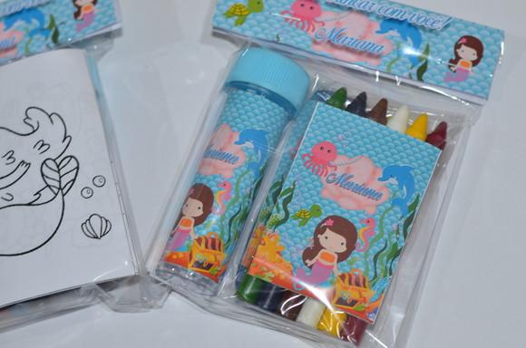 Kit Massinha, Giz de Cera e Bolinha de Sabão Sereia