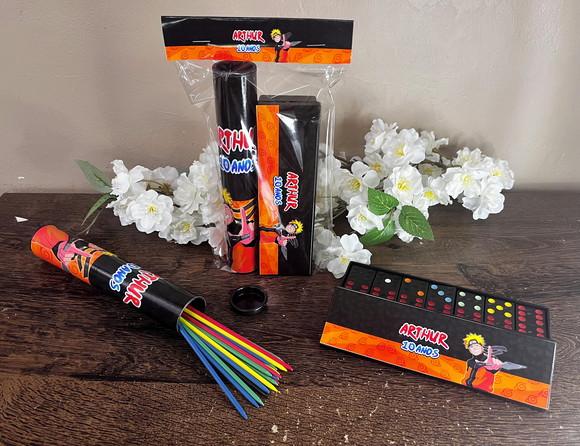 Kit Pega Varetas e Dominó Personalizado Naruto