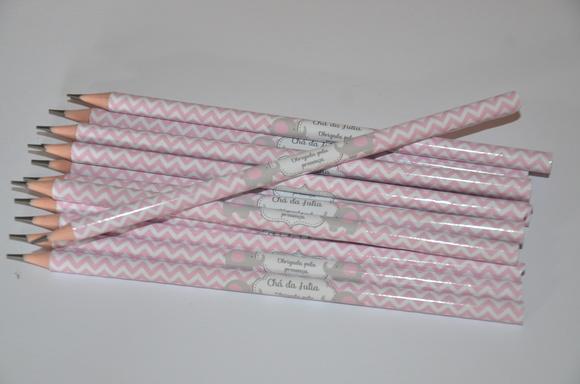 Lápis Personalizado Elefante Chevron