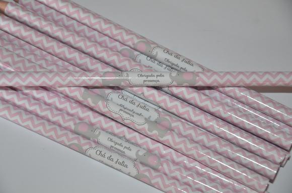 Lápis Personalizado Elefante Chevron
