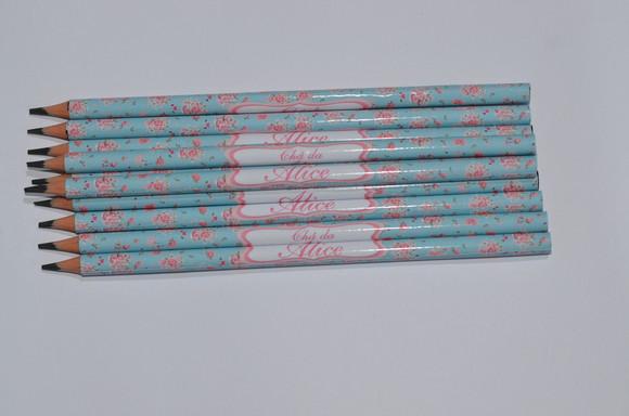Lápis Personalizado Floral