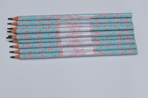 Lápis Personalizado Floral
