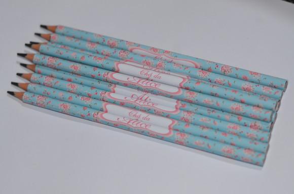 Lápis Personalizado Floral