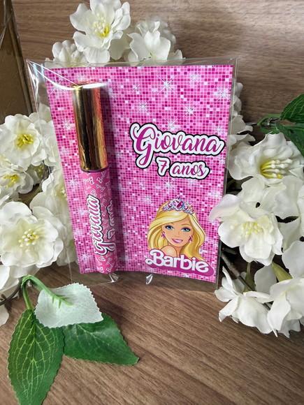Lip Gloss com Card Personalizado Barbie