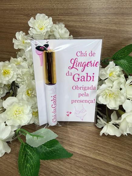 Lip Gloss com Card Personalizado Chá de Lingerie