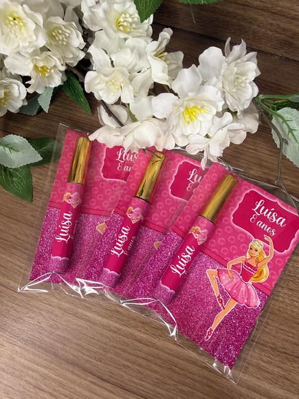 Lip Gloss com Card Personalizado Barbie Bailarina
