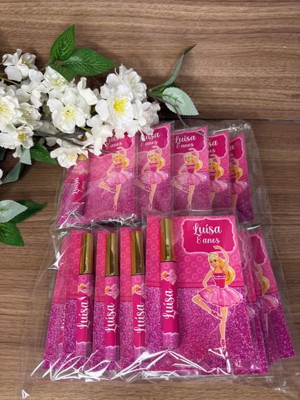 Lip Gloss com Card Personalizado Barbie Bailarina