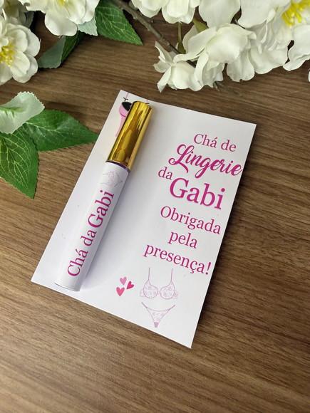 Lip Gloss com Card Personalizado Chá de Lingerie