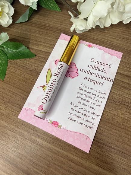Lip Gloss com Card Personalizado Outubro Rosa