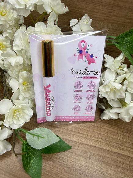 Lip Gloss com Card Personalizado Outubro Rosa