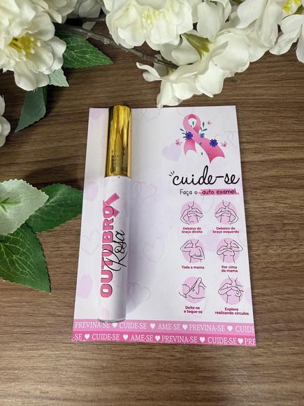 Lip Gloss com Card Personalizado Outubro Rosa