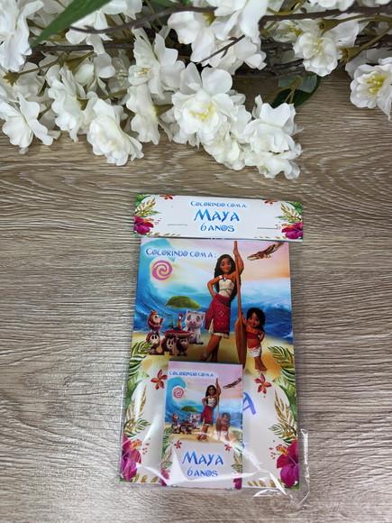 Mini Revista de Colorir Personalizada com Mini Giz de Cera