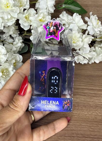 Relógio Digital com Caixinha Personalizada Guerreiras K-pop