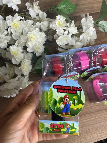 Relógio Digital Infantil com Caixinha Person. Super Mario