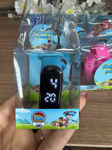Relógio Digital Infantil com Caixinha Personalizada Patrulha