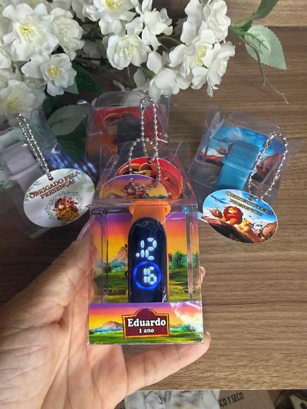 Relógio Digital Infantil com Caixinha Personalizada Rei Leão
