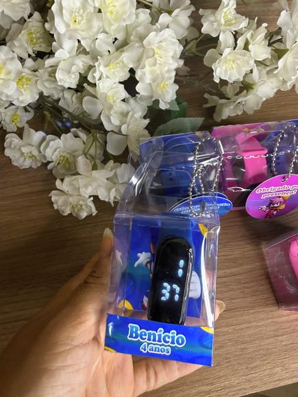Relógio Digital Infantil com Caixinha Personalizada Sonic