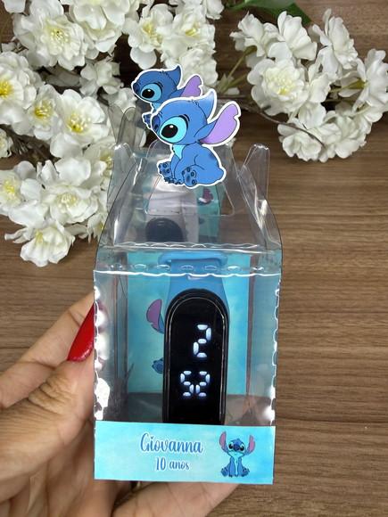 Relógio Digital Infantil com Caixinha Personalizada Stitch