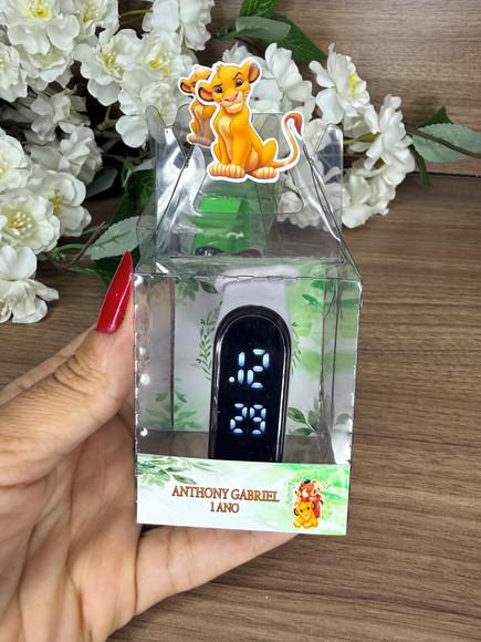 Relógio Digital Infantil com Caixinha Personalizada.rei Leão