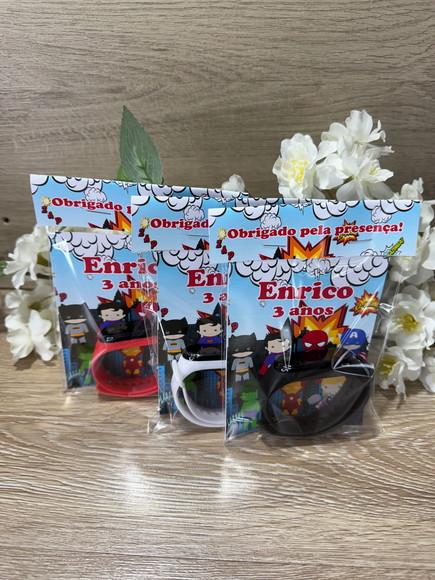 Relógio Digital Infantil Personalizado Heróis