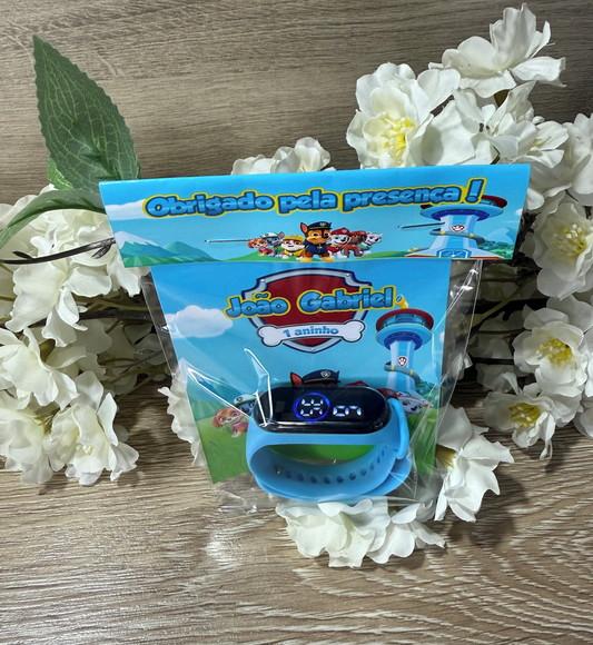 Relógio Digital Infantil Personalizado Patrulha Canina