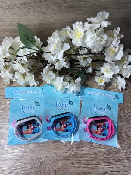 Relógio Digital Infantil Personalizado Stitch e Angel