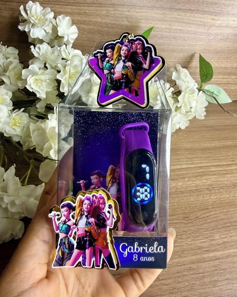 Relógio Digital Luxo com Caixa Personalizada Guerreiras Kpop