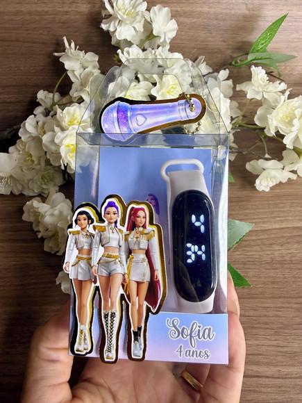 Relógio Digital Luxo com Caixa Personalizada Guerreiras Kpop