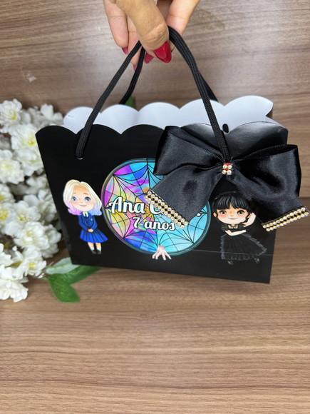 Sacola Nuvem Luxo Personalizada com Laço e Strass Wandinha