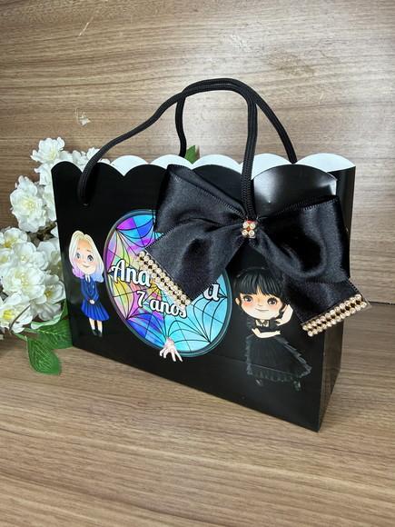 Sacola Nuvem Luxo Personalizada com Laço e Strass Wandinha