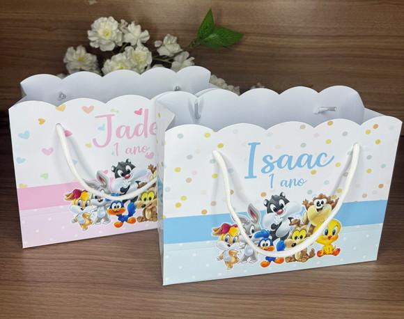 Sacola Nuvem Personalizada Baby Looney Tunes