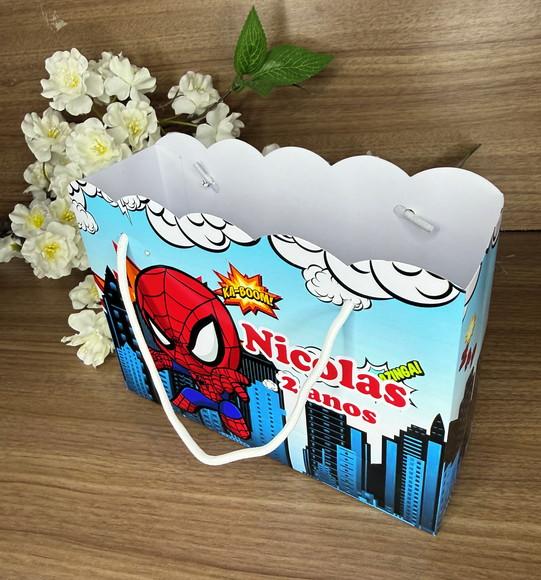 Sacola Nuvem Personalizada Homem Aranha Cute