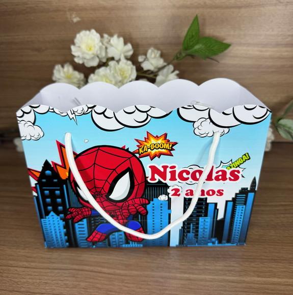 Sacola Nuvem Personalizada Homem Aranha Cute