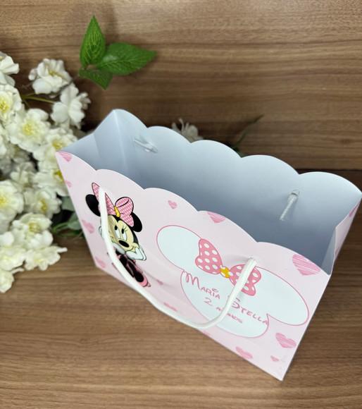 Sacola Nuvem Personalizada Minnie Rosa
