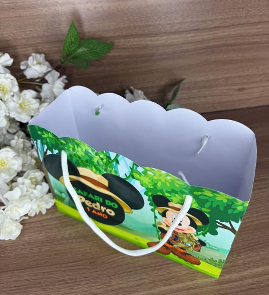 Sacola Nuvem Personalizada Mickey Safari