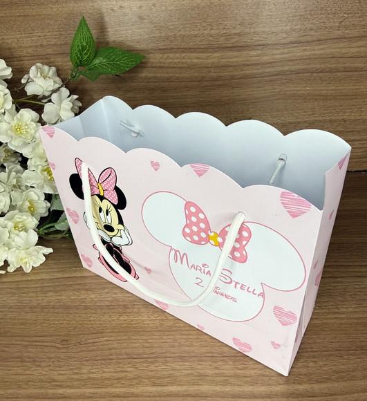 Sacola Nuvem Personalizada Minnie Rosa