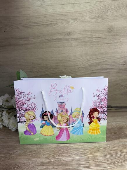 Sacola Personalizada 20x15x7 cm as Princesas Cute