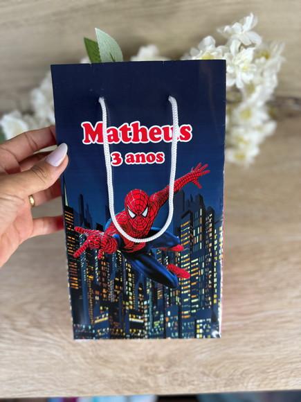 Sacola Personalizada 22x13 Homem Aranha