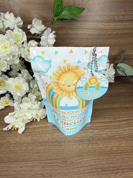 Saquinho Zip Lock Pers. Primeira Volta ao Sol com Tag 15x10