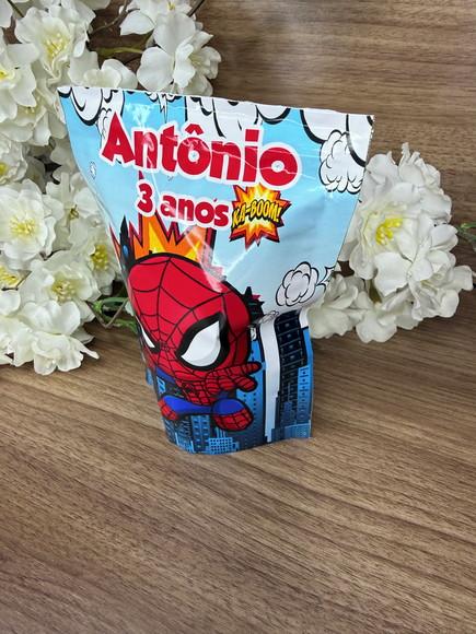Saquinho Zip Lock Personalizado Homem Aranha Cute 15x10