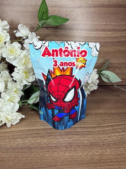 Saquinho Zip Lock Personalizado Homem Aranha Cute 15x10