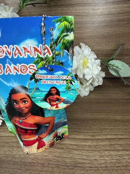 Saquinho Zip Lock Personalizado Moana com Tag 15x10